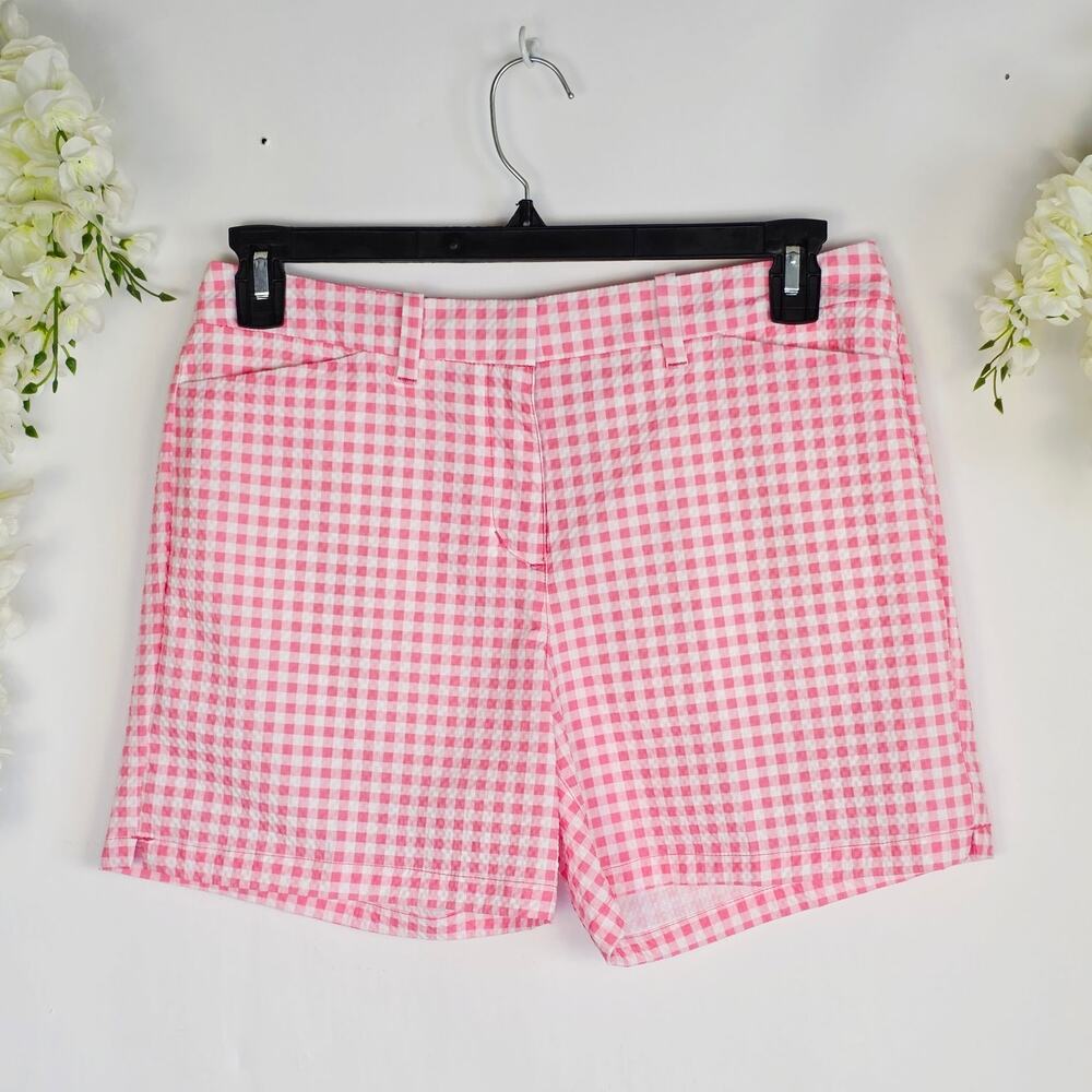 Pro Tour Pink Gingham Shorts Size 8 Golf Coolplay Preppy Coastal Feminine Barbie
